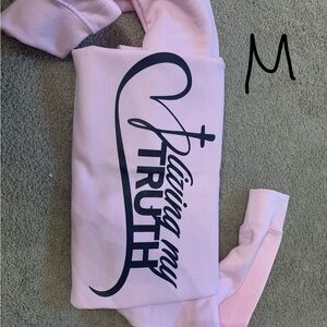 Pink Sweatshirt with Bold Text